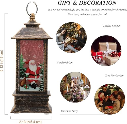 Miniatura 3 de Decoraciones de faroles de Navidad, decoración de iluminación de Navidad, decoración del árbol de Navidad, decoración del hogar, linternas pequeñas