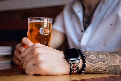 Miniatura 7 de JORD Correa de reloj compatible con Apple Watch de 1.49, 1.57, 1.65, 1.65, 1.73 y 1.73 pulgadas, cuero, correa de reloj de pulsera compatible con