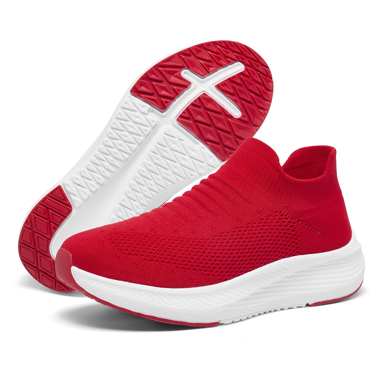 SHULOOK Womens Slip on Walking Shoes Comfort Lightweight Breathable Sock Shoe Non-Slip Mesh Casual Fashion Tennis Running Sneakers