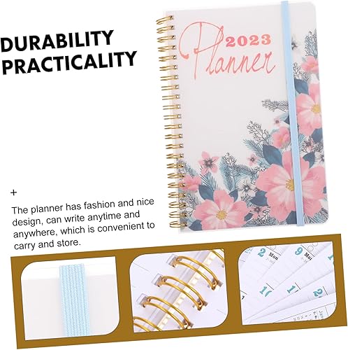 Miniatura 5 de STOBOK 5 unids 2023 Agenda Book Traveler's Notebook Pocket Spiral Notebook Pocket Bloc de notas Bloc de notas Bloc de tiempo Planificación Cuaderno