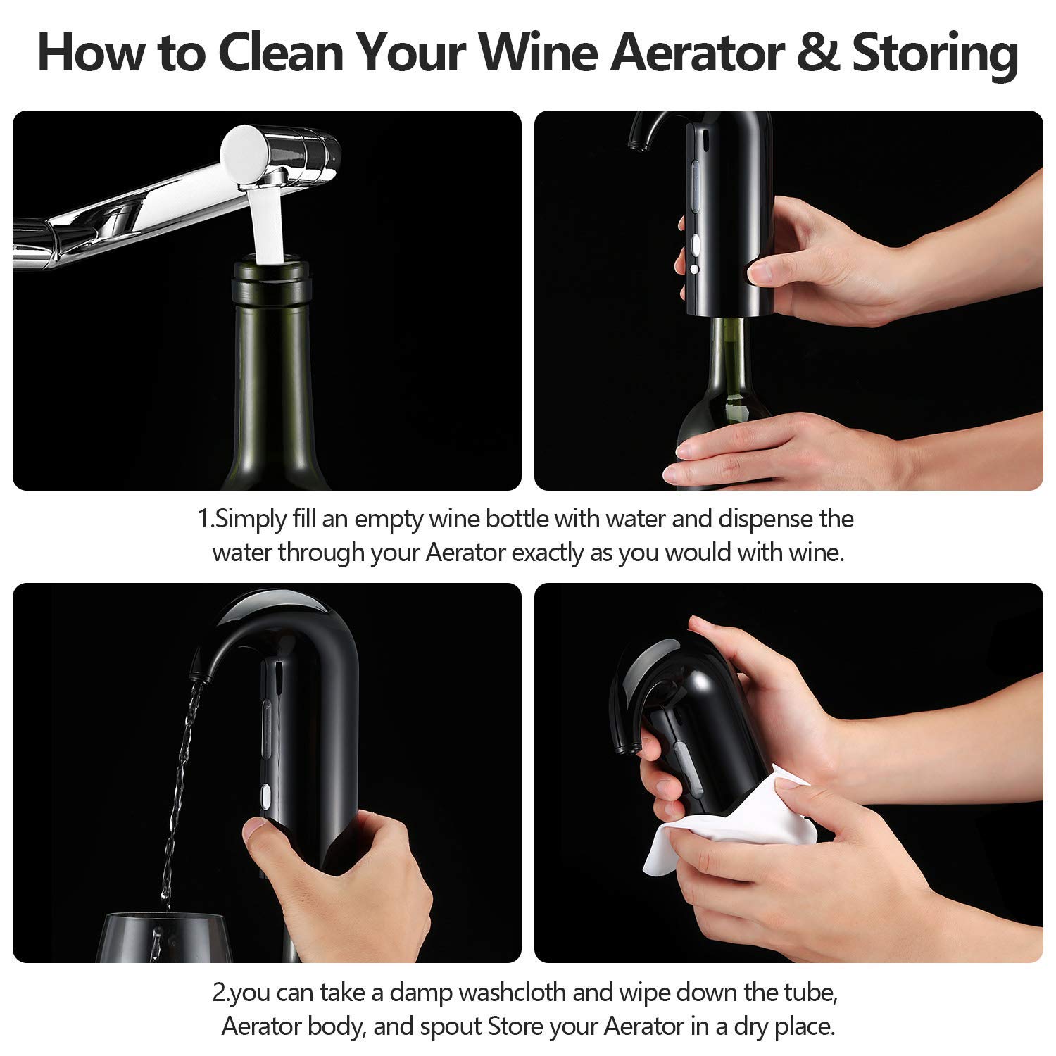 Aérateur de vin électrique avec bec verseur - Distributeur de vin - Distributeur de vin multi-intelligent - Filtre automatique - Bec verseur d'aération de qualité supérieure (rouge chanceux)