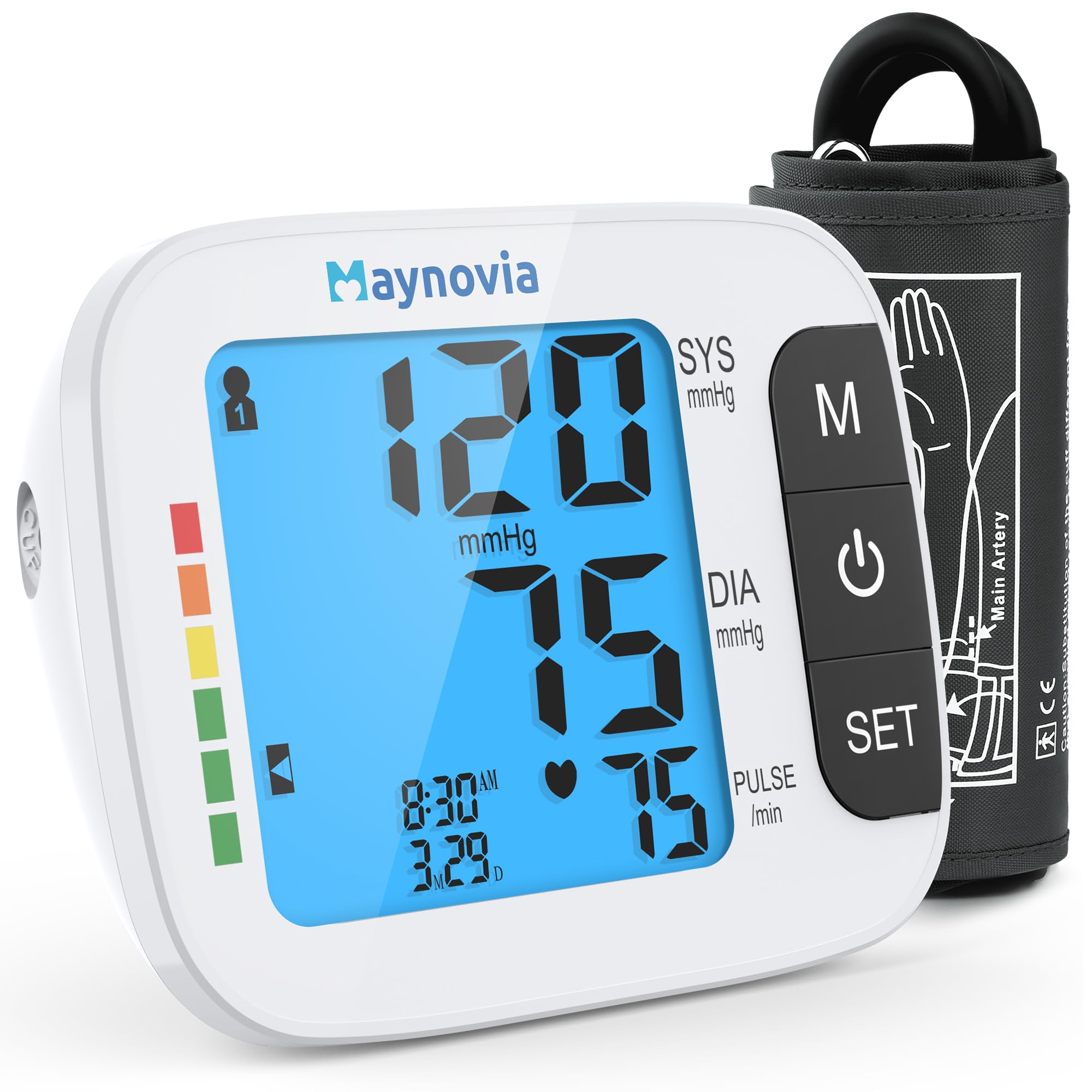 Upper Arm Blood Pressure Monitor, Talking, 8.6-16.5 in Cuff, White