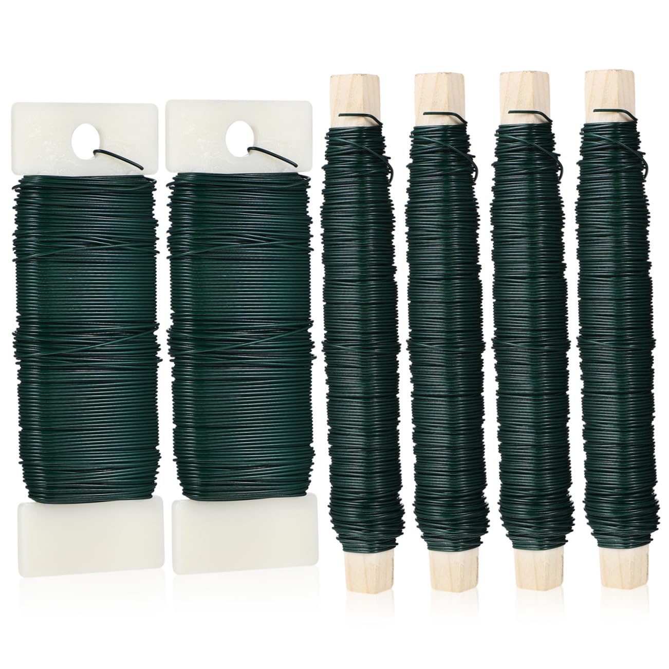 Plant Wires Roll 6 Pcs Floral Binding Wires Decorative Thin Iron Strings for Crafts Versatile for Gardening