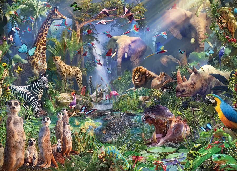 Cobble Hill 1000 Piece Puzzle - Into The Jungle - Sample Poster Included