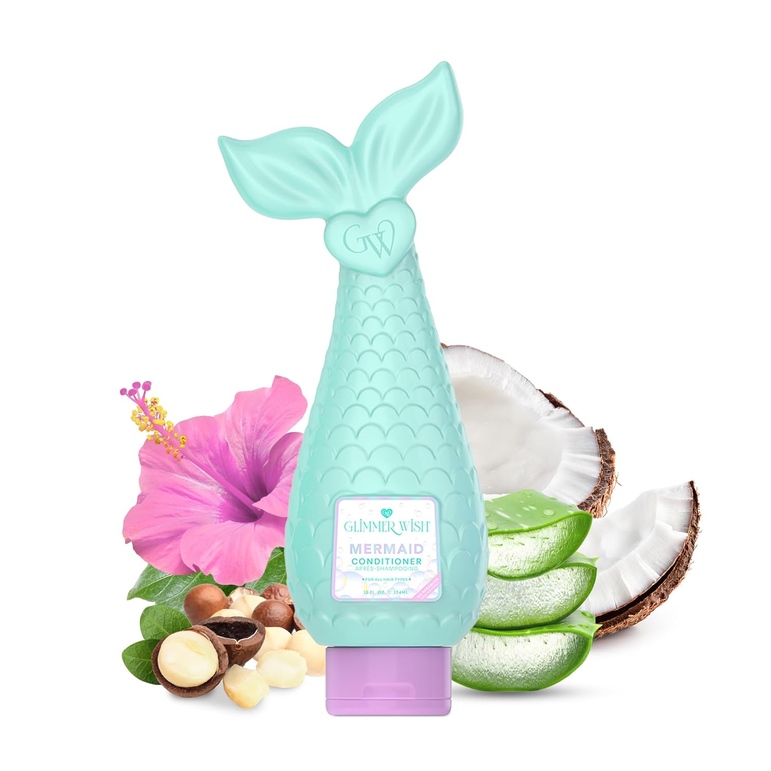 Glimmer Wish Mermaid Hair Detangler, Mermaid Shampoo, and Mermaid Conditioner