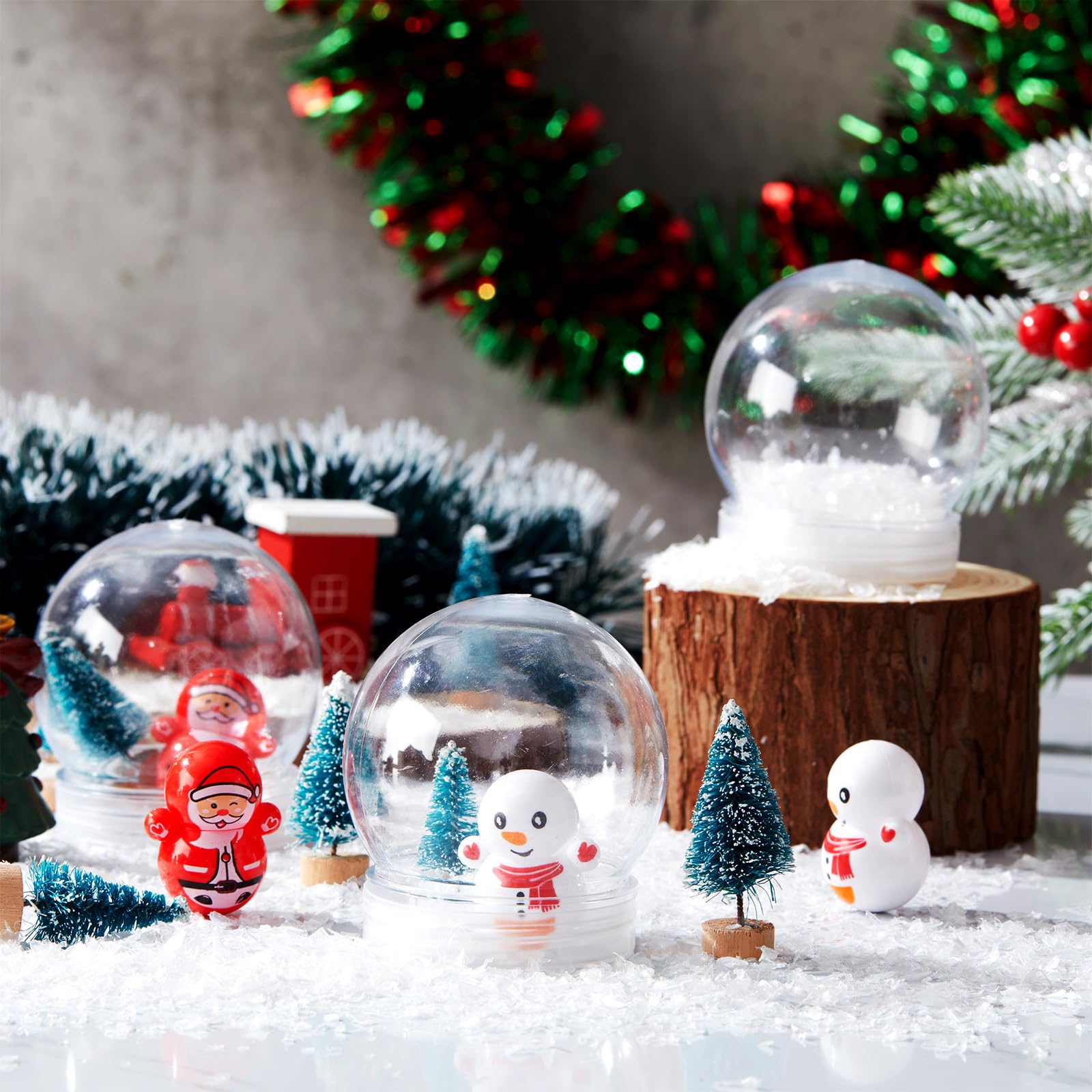 Amazon.co.jp: Glimin 48セット クリスマスプラスチックスノー