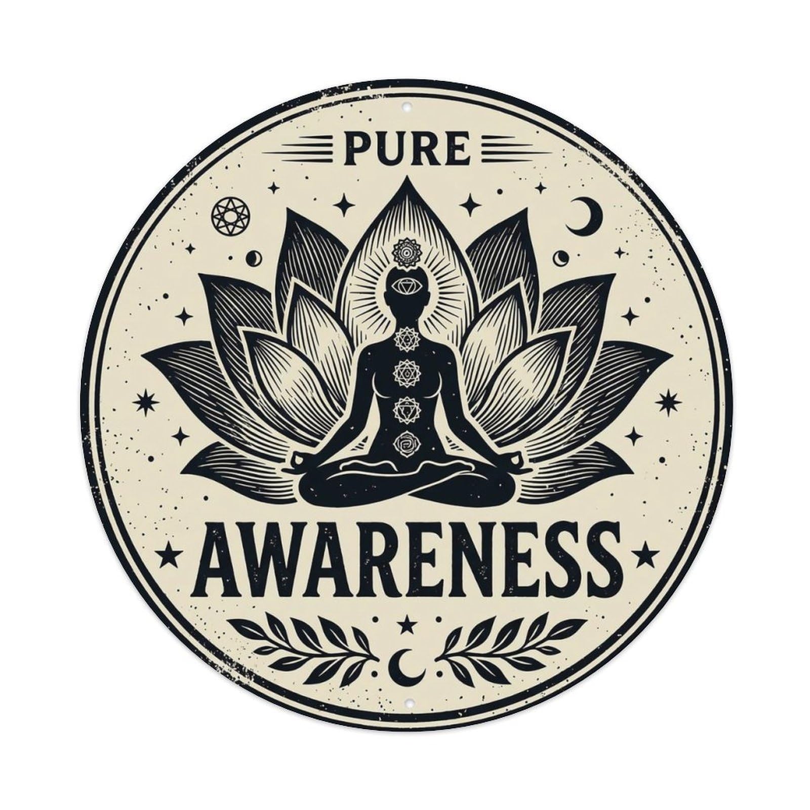 Zen Flower Meditation Den Bliss Metal Tin Sign