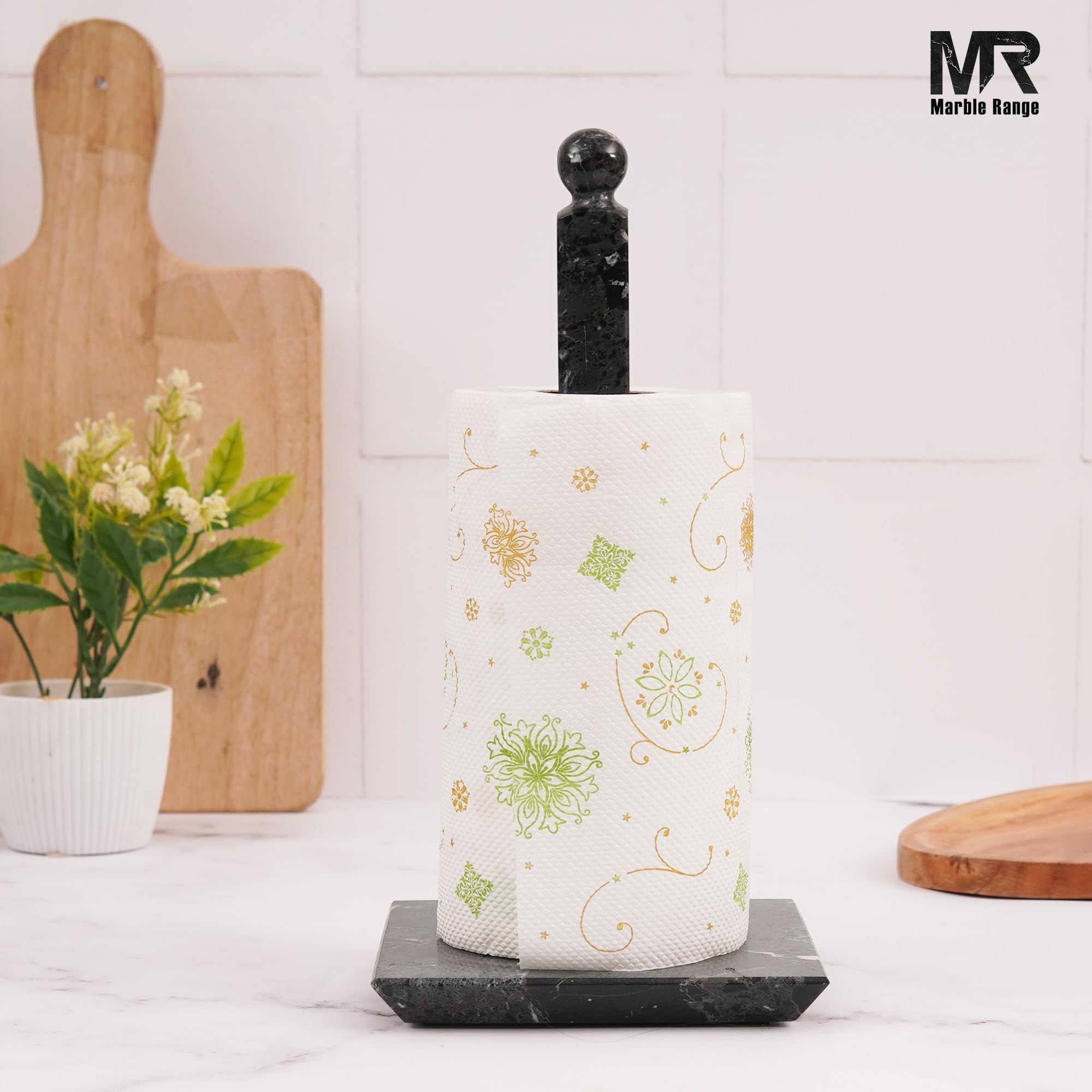 Radicaln Marmeren servethouder 5.5 inch witte handgemaakte eettafel servetten houder - eenvoudige moderne papieren handdoekhouder voor thuis en keuken - gebruikt als gebruiksvoorwerphouder