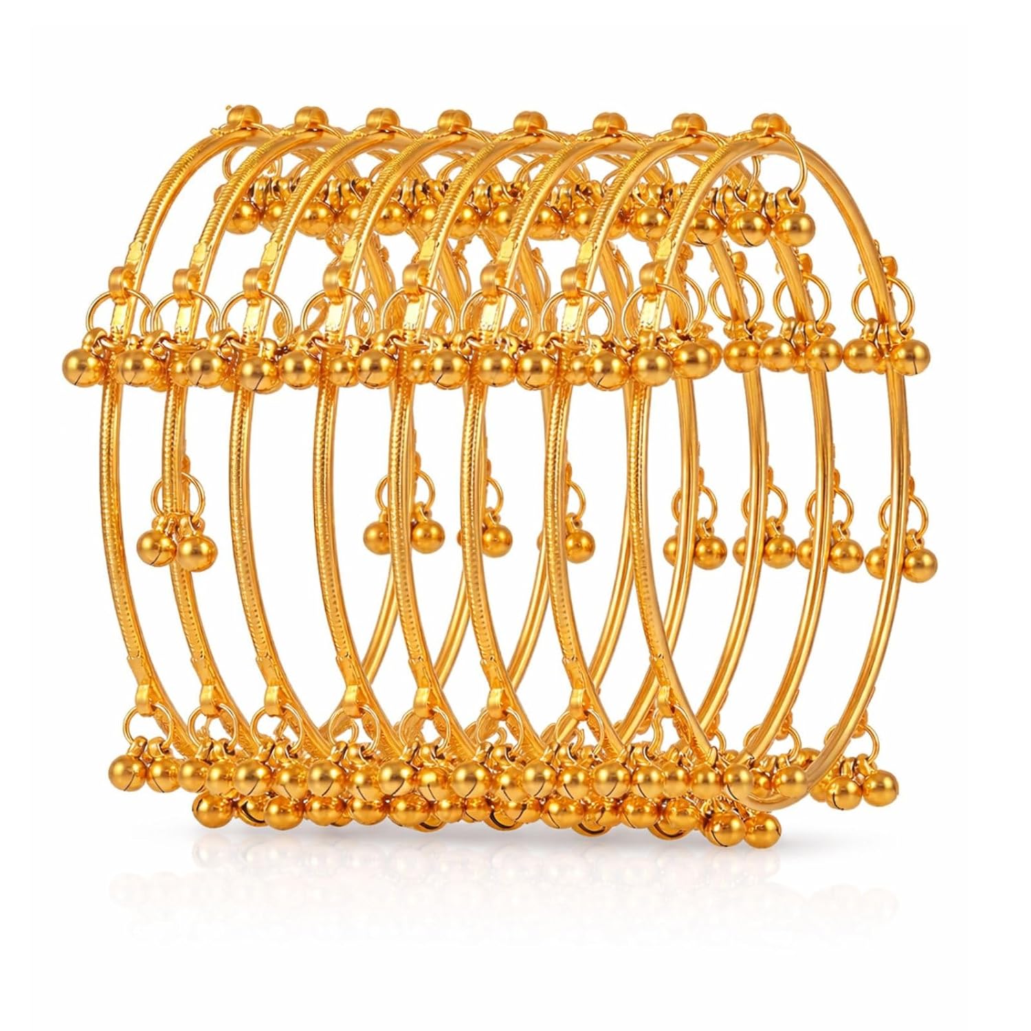 Adaah & Adorn Kashmiri Gold Plated Bangles (Chudi) Set | Premium Ghungroo Style Kashmiri Bangles | Ethnic Wear | Set of 8 - Review, Price and Buying Guide