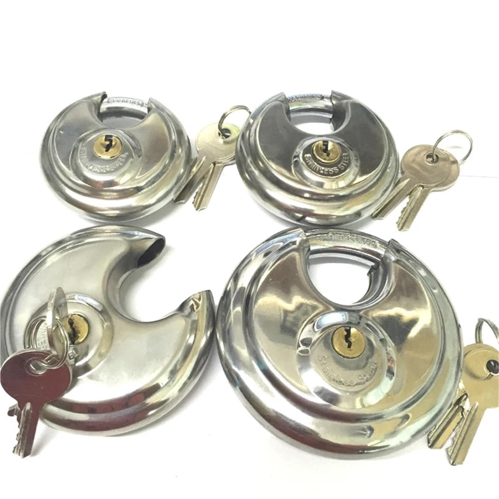 Cadenas circulaire anti-effraction en acier 90mm pour sécuriser vos tiroirs et portes