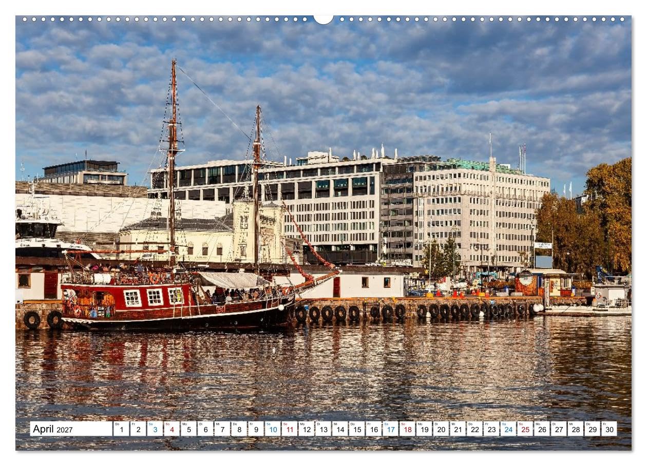 CALVENDO · Oslo mit dem Oslofjord (Kalender 2027) | DIN A2 Querformat · Wandkalender · Entdecke die faszinierende Verbindung aus nordischer Stadtatmosphäre, maritimer Weite…