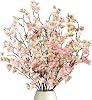 Dremisland 4PCS Artificial Cherry Blossom Branches Pink Plum Blossom 39.3in Winter Fake Flowers Tree Stems Silk floral Plants Desk Spring Decoration for Wedding Bouquets Party Table Vase Decor