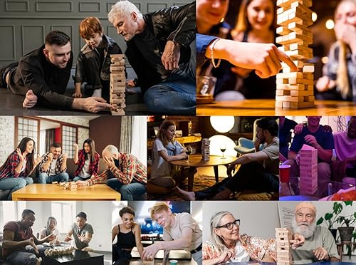 Miniatura 4 de Icebreaker Questions Tumbling Tower Game™ - 54 divertidos iniciadores de conversación - Fiesta de familiares y amigos - Creación de equipos,