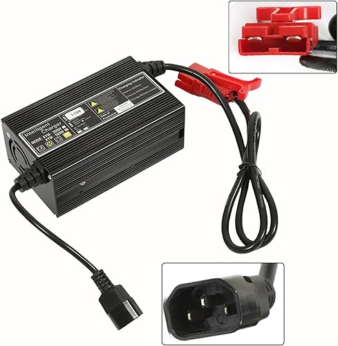 Miniatura 6 de findmall 24V 10A Pallet Jack Cargador con SB120 120A conector rojo apto para fregadores de piso