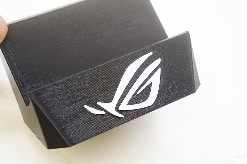 Angled Display Stand Holder for Asus ROG Ally, White Insert | ROG branding; angled stand for optimized viewing.