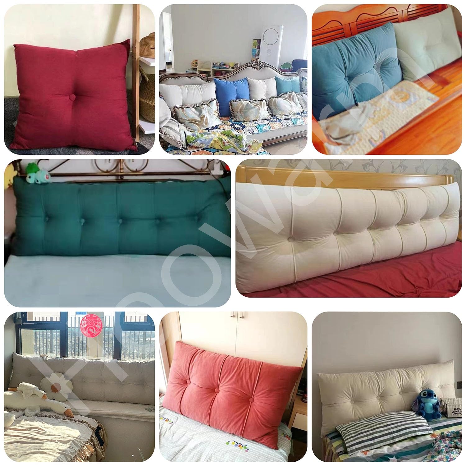 Cuscino Schienale Letto E Divano CuscinoLetto Premium 60/80/120/140/150/160/180/200cm Singolo/Matrimoniale Cuscini Testata letto Removibile Lavabile Lettura Schienale ( Color : #1 , Size : 180x60x20cm