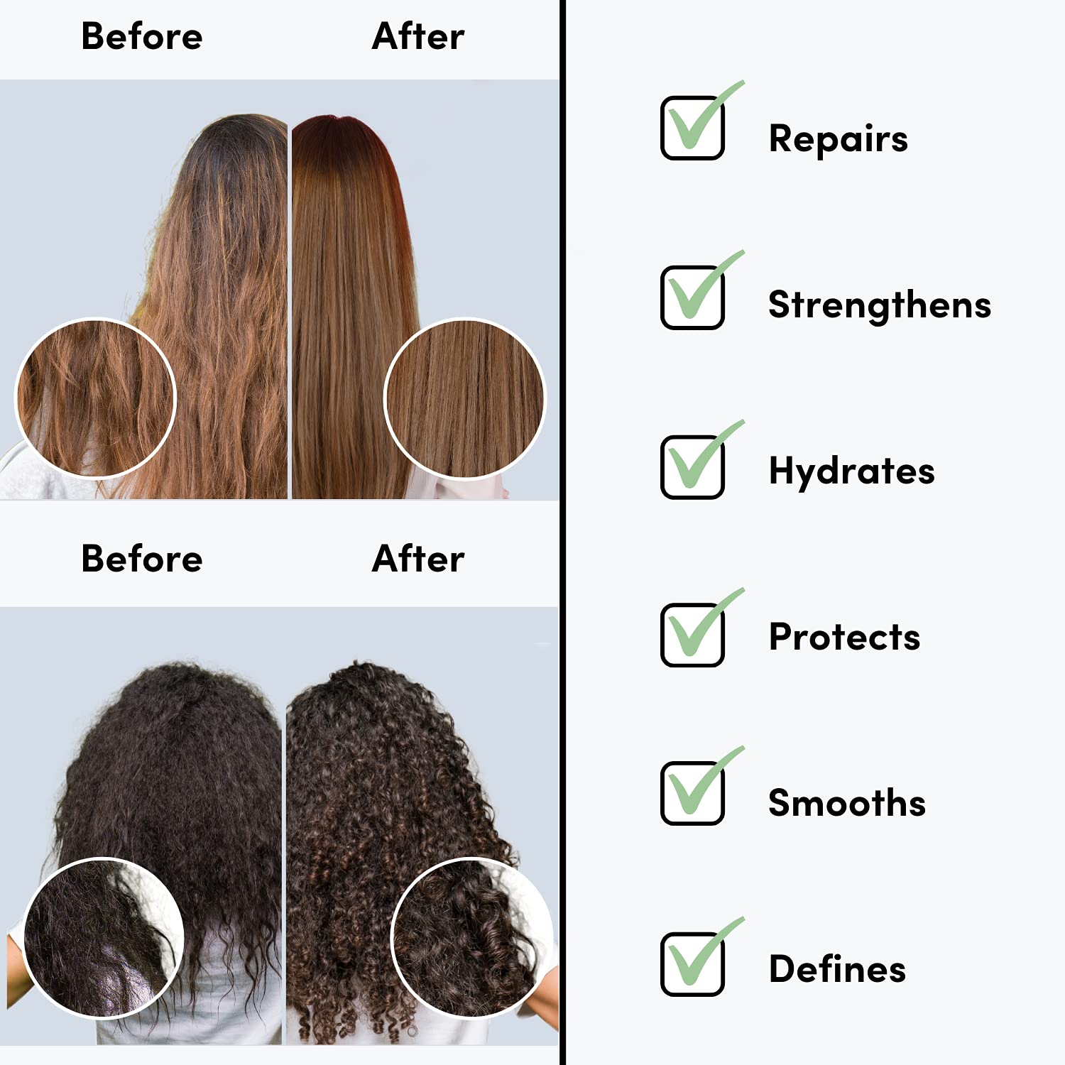 Hair Oil Natural & Organic Hair Mask & Hair Treatment with Coconut Oil