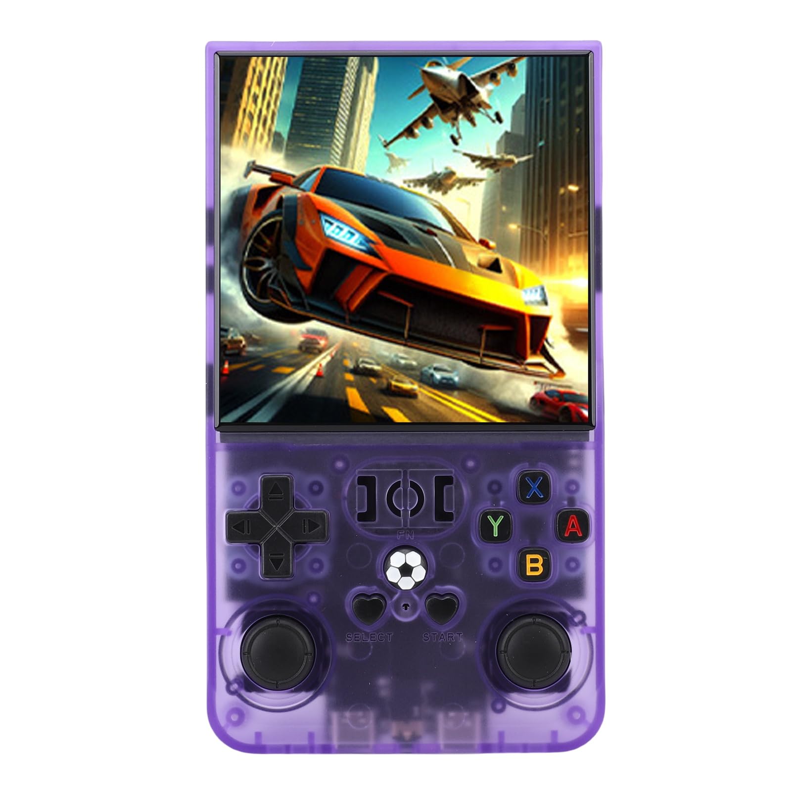 Generic Console di Gioco Portatile retrò con Schermo da 4 Pollici con Display Ad Alta Definizione per Un'esperienza di Gioco , per Giochi Portatili in Movimento (viola trasparente)