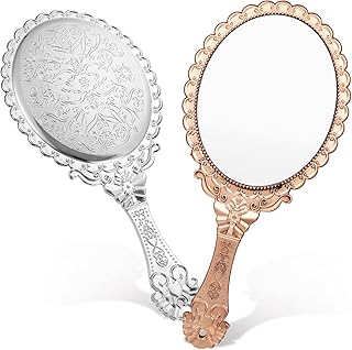 Beavorty 2pcs Vanity Mirror Vanity Desk Mirror Travel Makeup Mirror Portable Mirror Decorative Handheld Mirror Hand Makeup Mirror Small Hand Mirror Handheld Makeup Mirror Women Mirror Abs