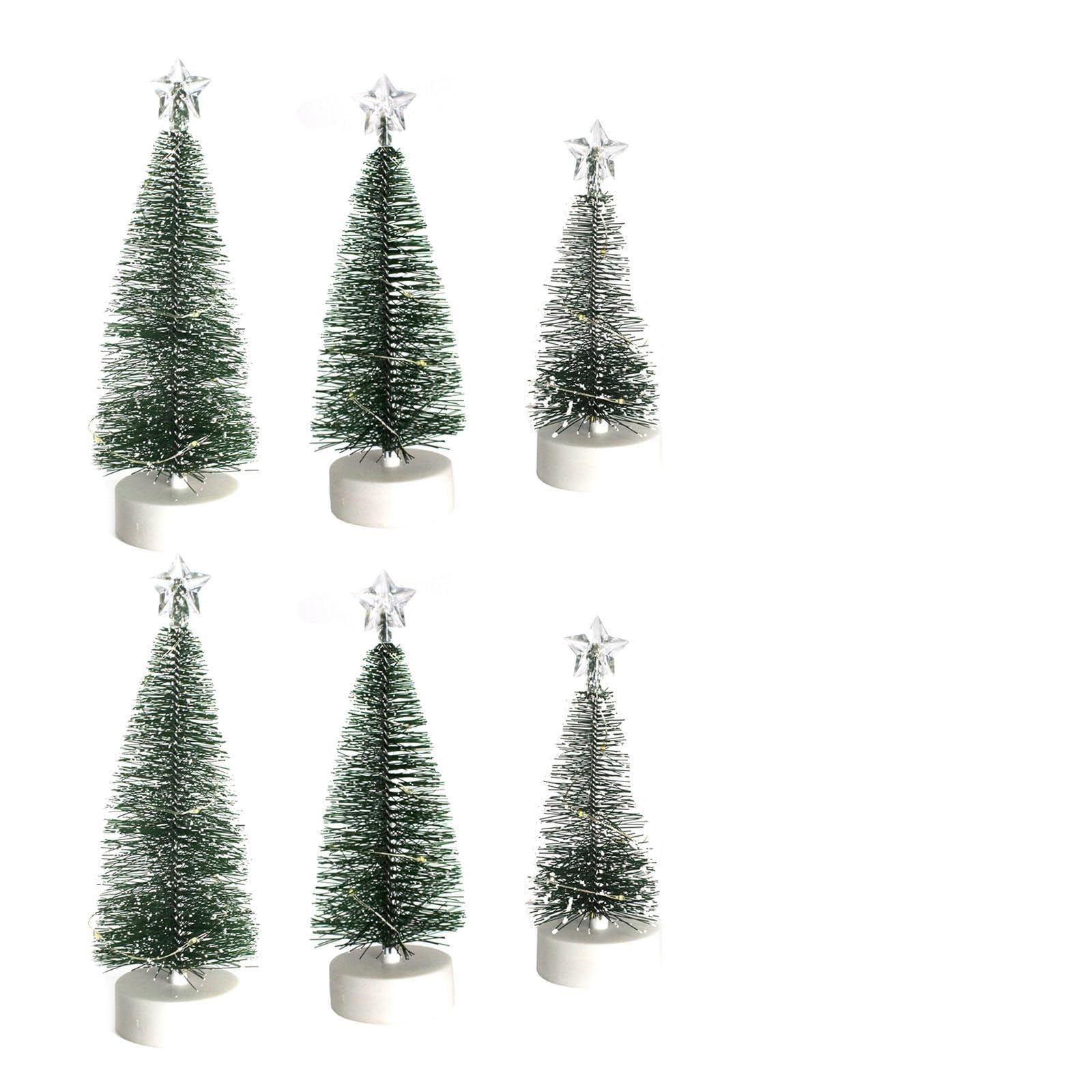 Tsophreniq 6pcs Set of Innovative LED Christmas Trees Creative LED Christmas Trees for Stylish and Festival Seasonal Decors Creative Tree