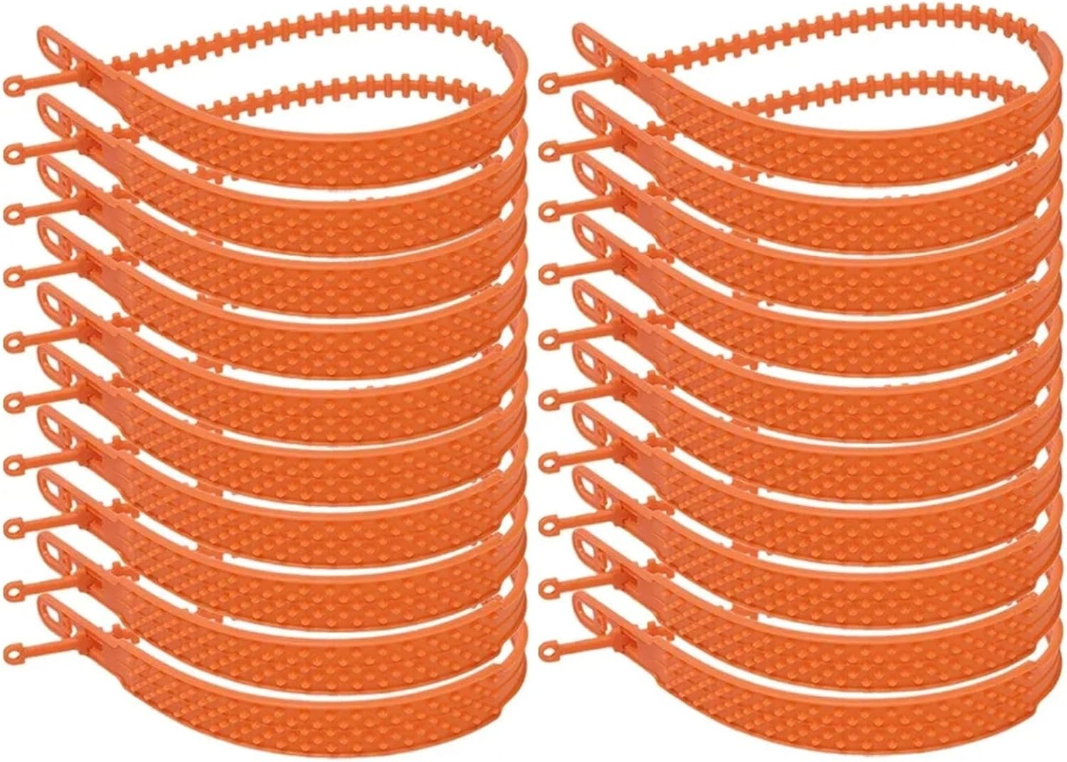 Compatible for Plastic Snow Chain for Car Tire Widen Thick Crawler Anti Slip Winter Wheel Emergency Tool 10/20pcs(20pcs Orange)