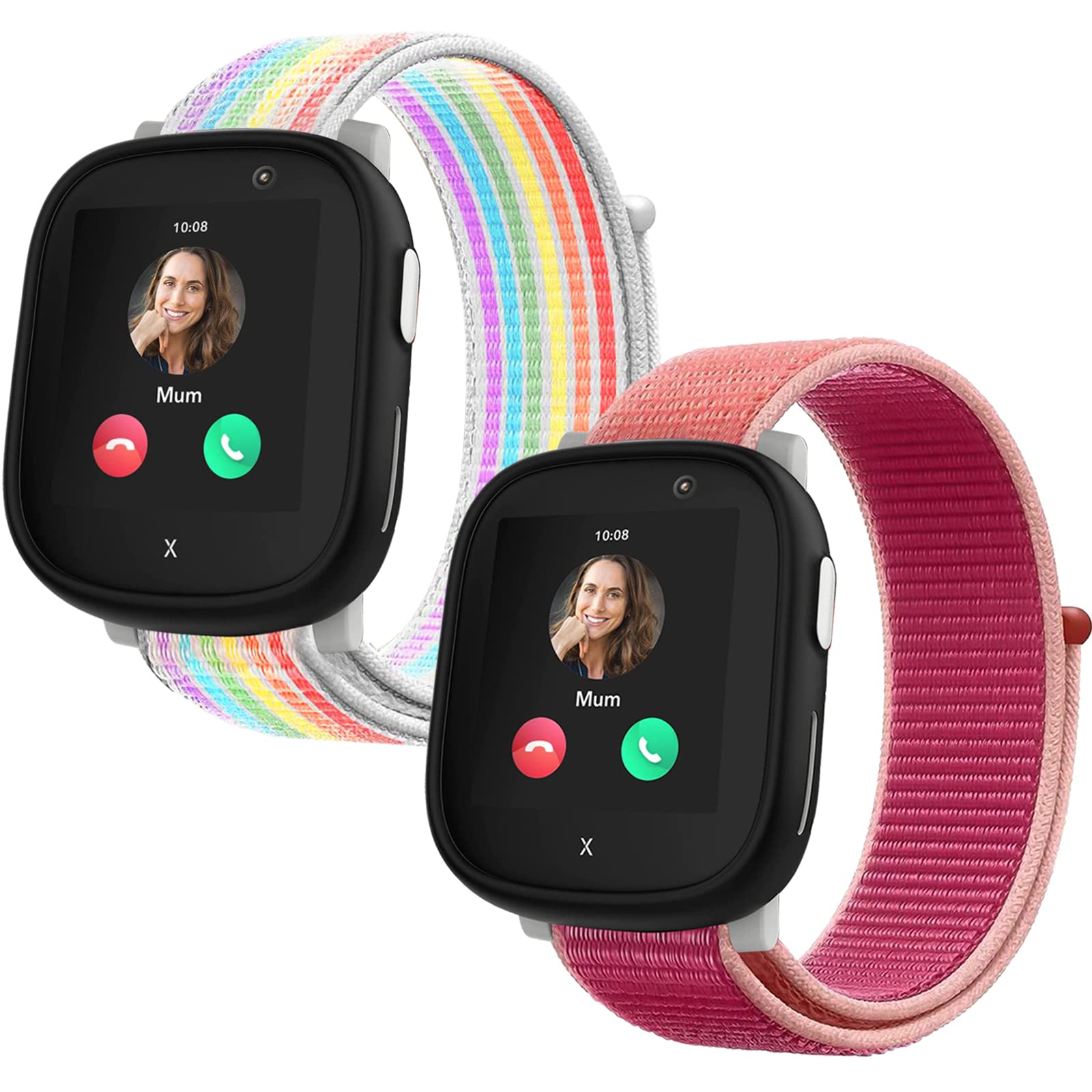Polyjoy - 2 Bracelets Nylon Enfants Pour Xplora X6 - Colorés, Réglables Et Confortables