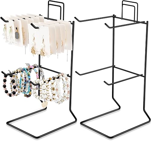 Estante de exhibición de llavero de 14 pulgadas para mostrador, soporte de exhibición de llavero alto para aretes, collares, tienda minorista en el