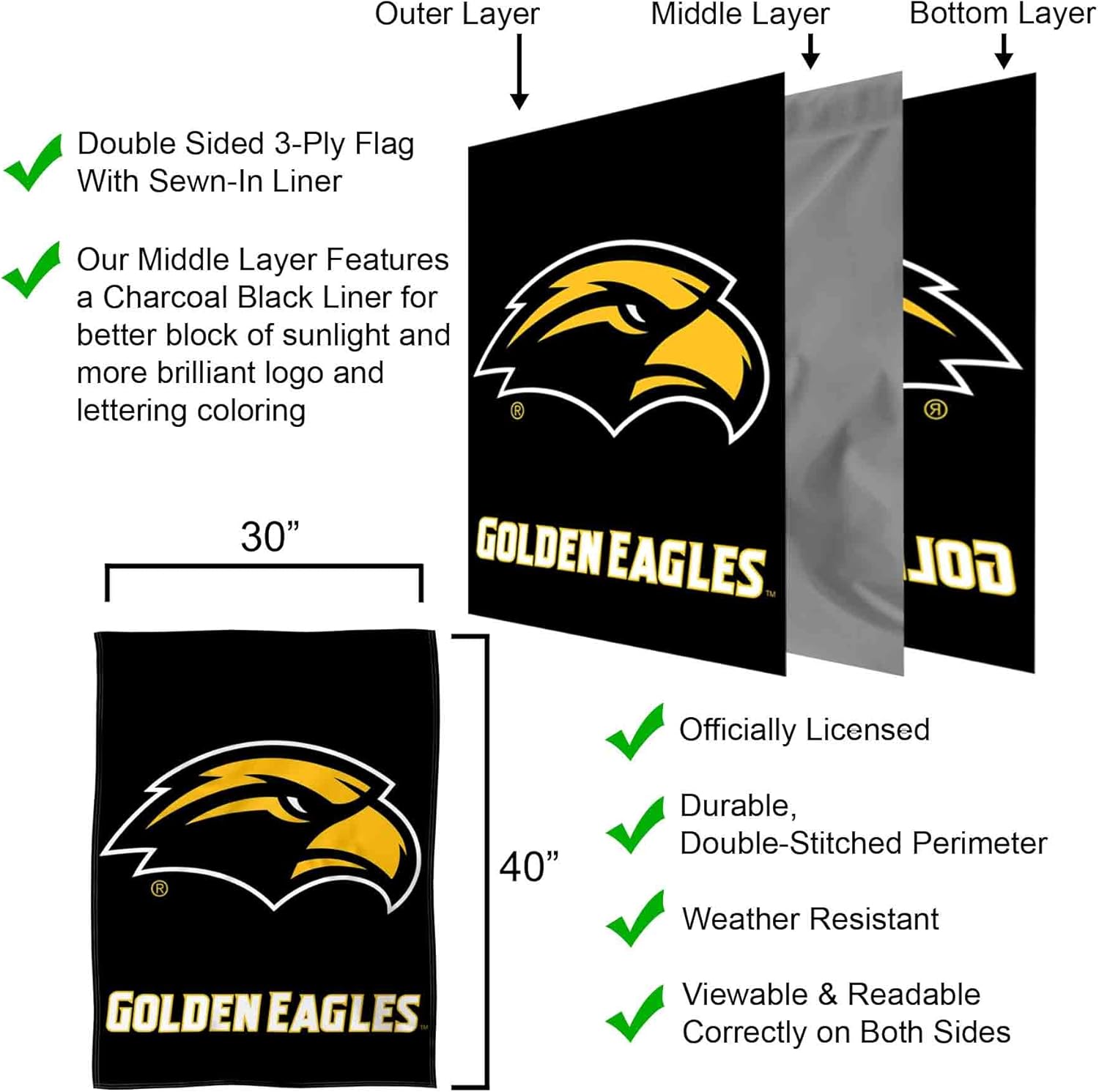 Southern Miss Eagles Double Sided House Flag