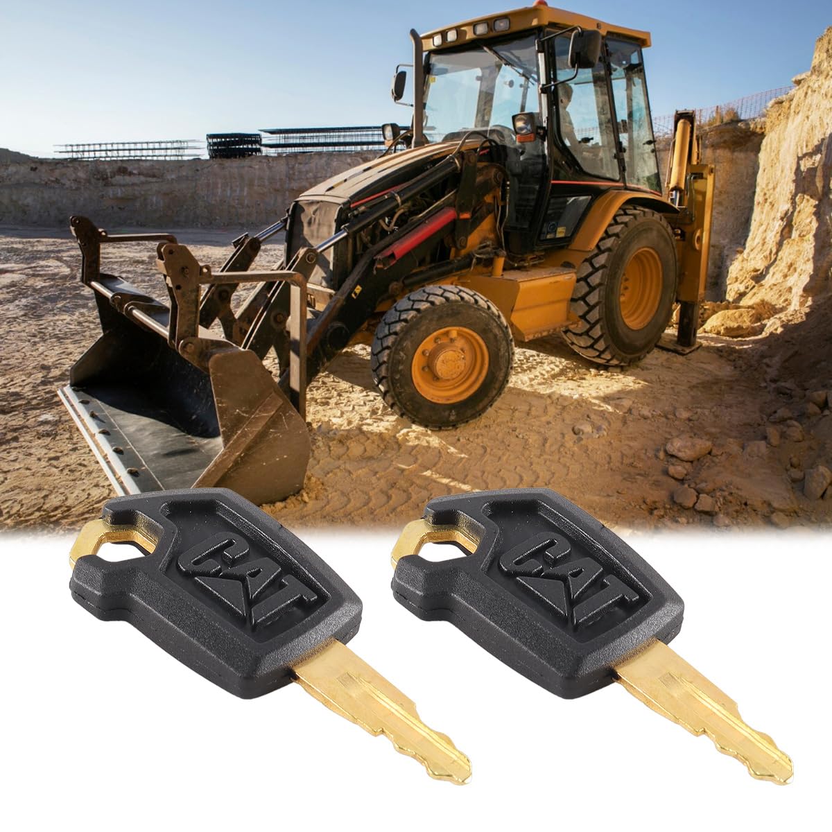 Gorise 5P8500 - Juego de 5 llaves de arranque para bulldozer, excavadoras, cargadores Caterpillar, para llaves de arranque para CAT, Volvo, Komatsu y otros equipos pesados.