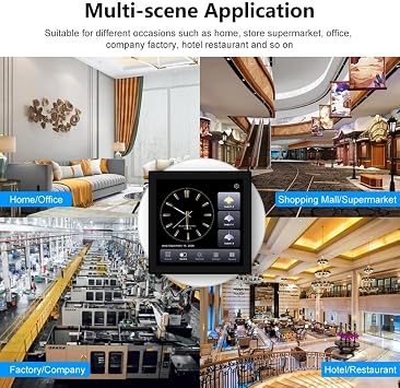 Tuya Smart Control Panel Smart Control Panel Touch Screen Panel Switch Zigbee Intelligent Home Wall Push Light Switch Black