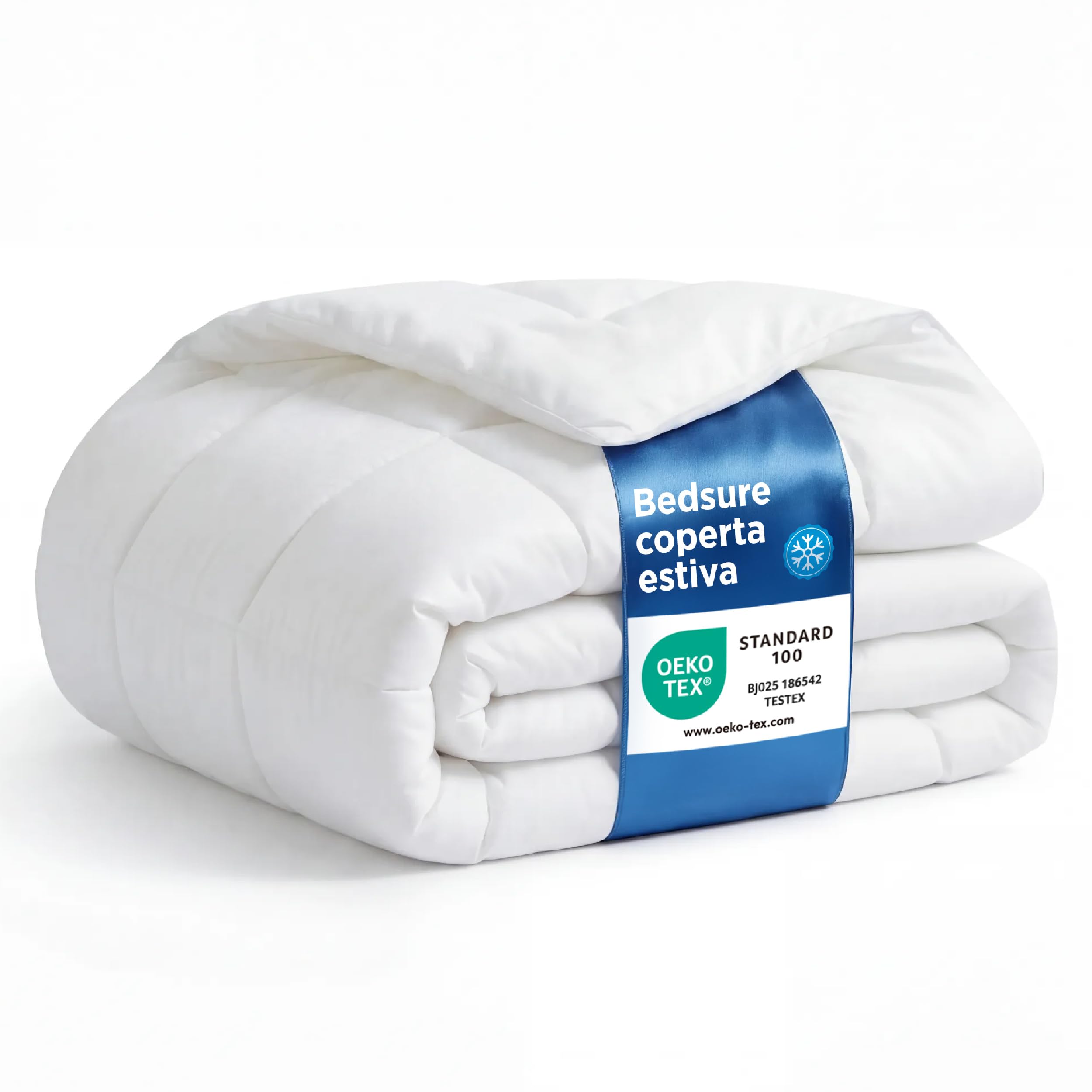 Bedsure Coperta Estiva 240x220 Coperta Leggera per Letto - Coperta 240x220 Morbida Sottile e Leggera per l'Estate, Microfibra Traspirante Trapunta Estiva OEKO-TEX per Allergici, Bianco