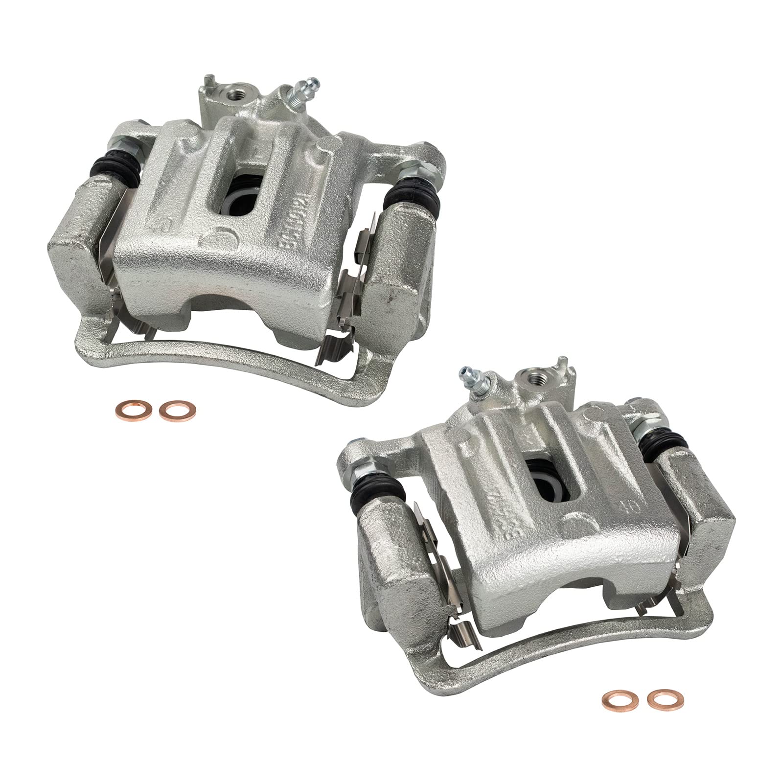 Amazon.com: TRQ Rear Brake Caliper Set Zinc Coated Brackets
