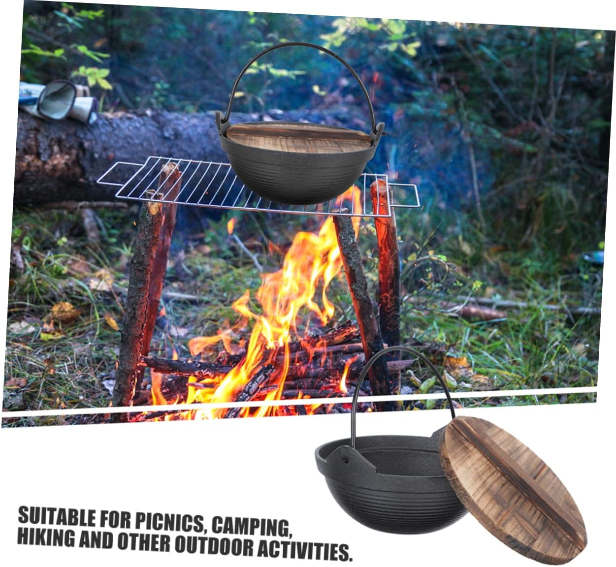 Japanese Sukiyaki Camping Cooking Utensils Skillet Frying Wok Pan Saucepan Rice Cooker Inner Pot
