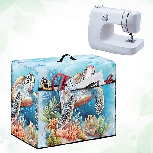 Miniatura 149 de Mumeson Cubierta antipolvo para máquina de coser de gatos negros con flores, para la mayoría de máquinas de coser estándar, plegable, duradera