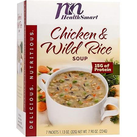 Amazon Com Healthsmart High Protein Chicken Wild Rice Soup 15g Protein Low Calorie Low Carb Low Fat High Fiber Gluten Free Keto Diet Friendly Ideal Protein Compatible 7 Count Box