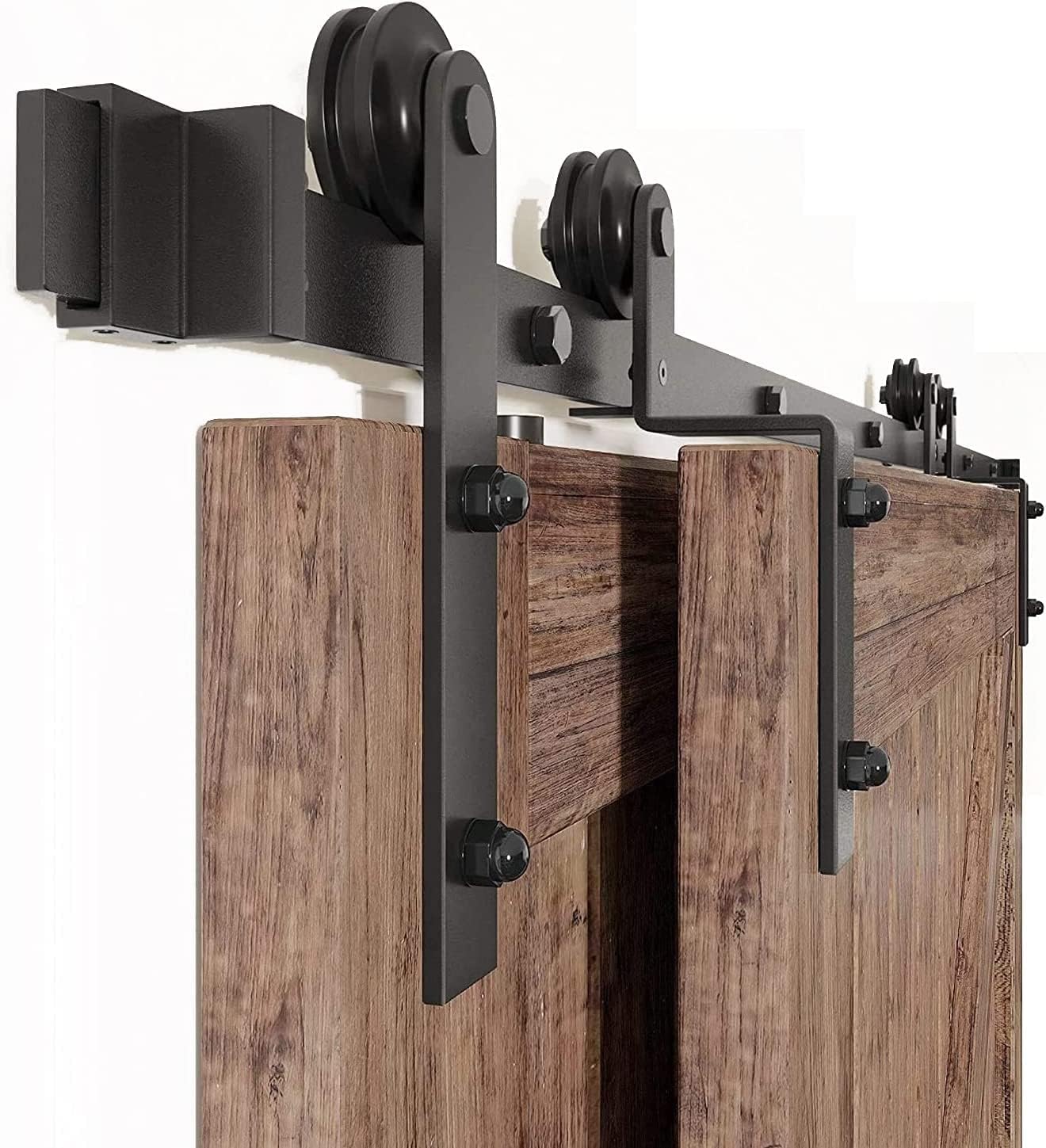 Amazon.co.jp ヘビーデューティスライディングバーンドアキット150400cm、プロフェッショナルバイパススライディングバーン