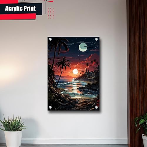 Miniatura 3 de Neon Sunset Vibes Florida Synthwave Sunset Framed poster Print, Retro Miami Style Wall Art, poster Prints, Home Decor