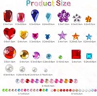 Vista 2 de 2774 calcomanías de gemas para manualidades, autoadhesivas, diamantes de imitación para pegar, calcomanías acrílicas con forma de corazón