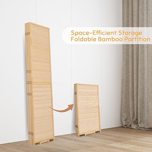 Miniatura 4 de JVVMNJLK Divisor de habitación, pantalla de privacidad plegable de 6 pies de alto, divisor de partición para separación de habitaciones, divisor de
