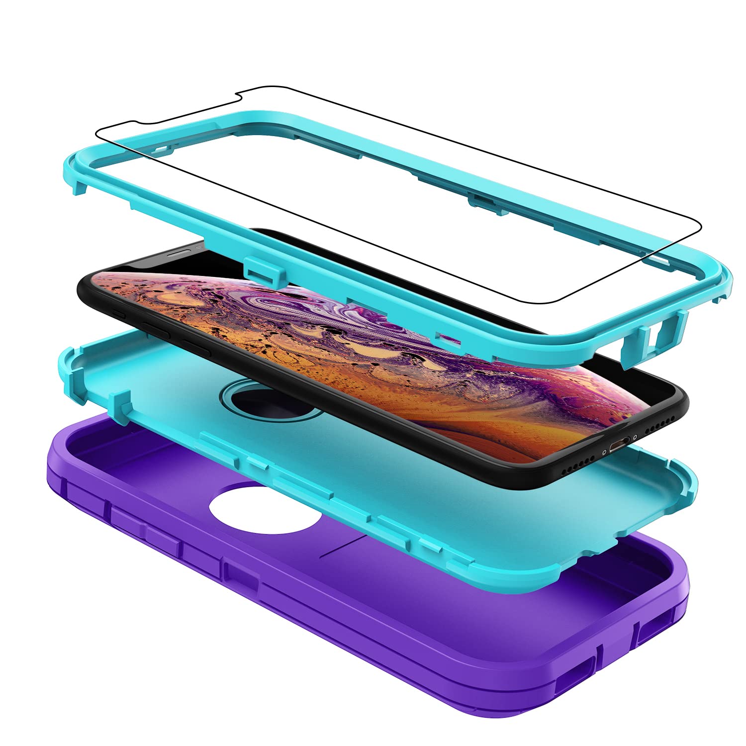 Amazon.com: Annymall for iPhone X Case,iPhone Xs Case with Screen Amazon.com: Annymall for iPhone X Case,iPhone Xs Case with Screen