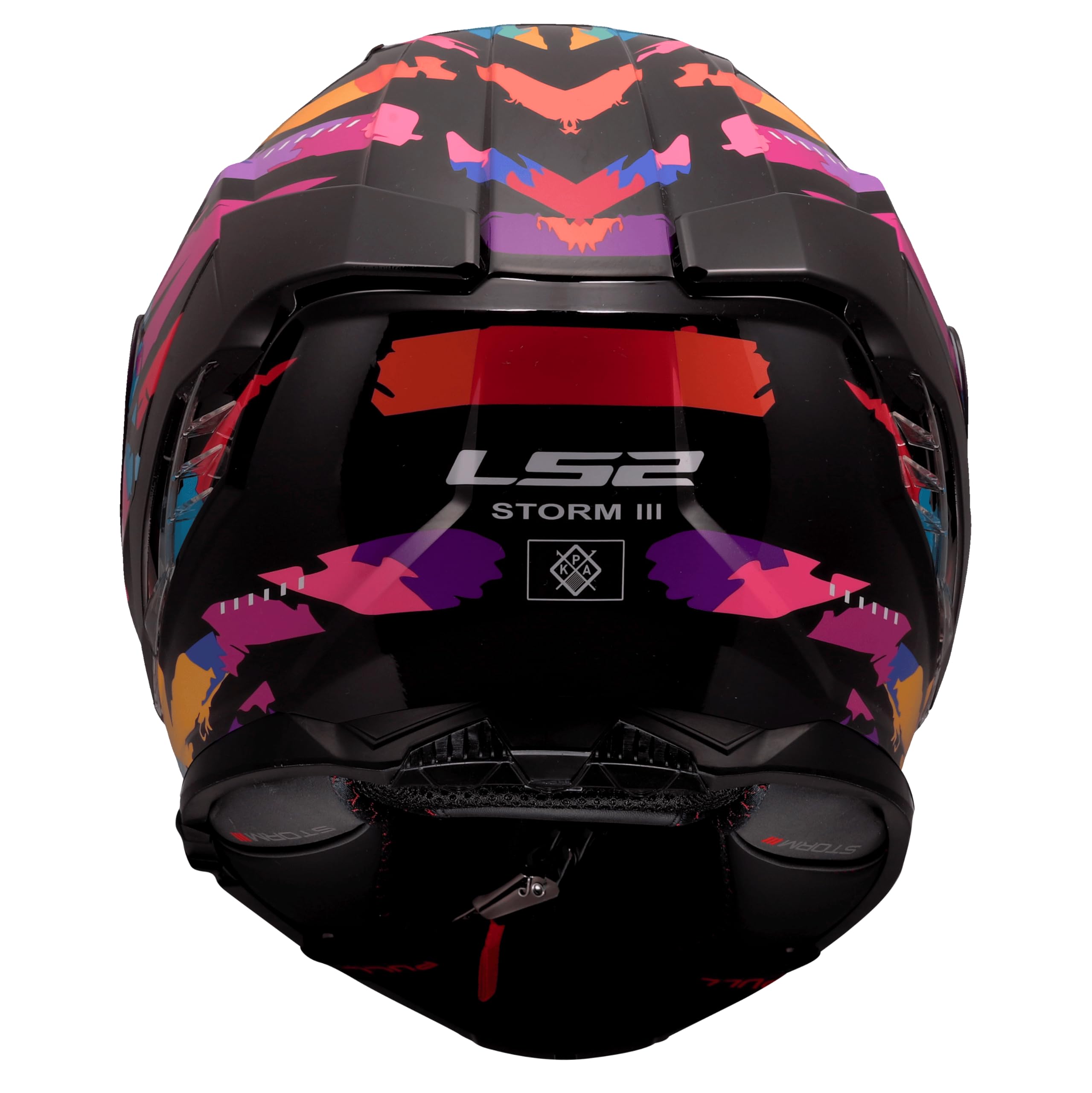 LS2, Casco Moto Integrale STORM III KAOS Black Purple Blue, XXS