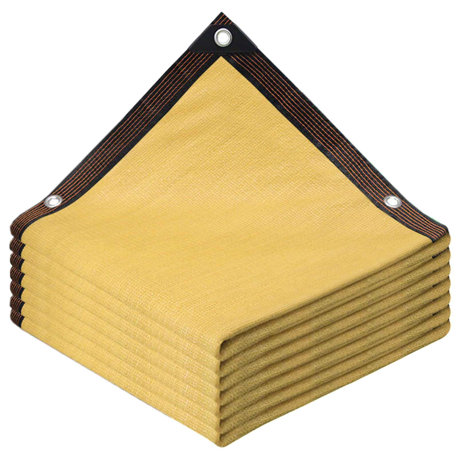 GJZQDKX 6x6m Shade Netting for Garden, Greenhouse & Terrace - Beige Sun Protection Mesh with Grommets, Ideal for Pergola & Run Enclosure, UV-Resistant Outdoor Cover