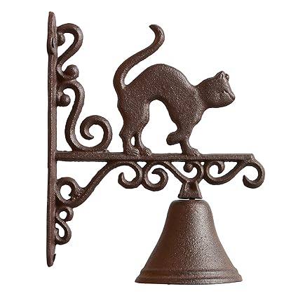 47th & Main Cast Iron Wall Mounted Hanging Bell, 19.69'' L x 8.66'' W x 10.24'' H, Cat