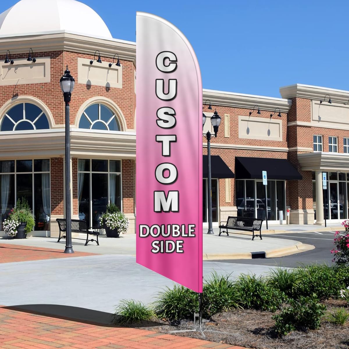 Custom Feather Flags for Business Bulk Personalized Advertising Feather Flags Customize Your Image Customized Business Logo Banners for Outside 23.6x98.4inch