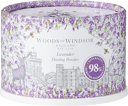 White Jasmine by Woods of Windsor Polvo de polvo corporal de 3.5 onzas con hojaldre
