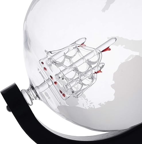 Miniatura 7 de Oak & Steel - Juego de decantadores de whisky de 50 onzas / 50.7 fl oz, 2 vasos de whisky grabados, ideal para whisky, bourbon, vodka, tequila,