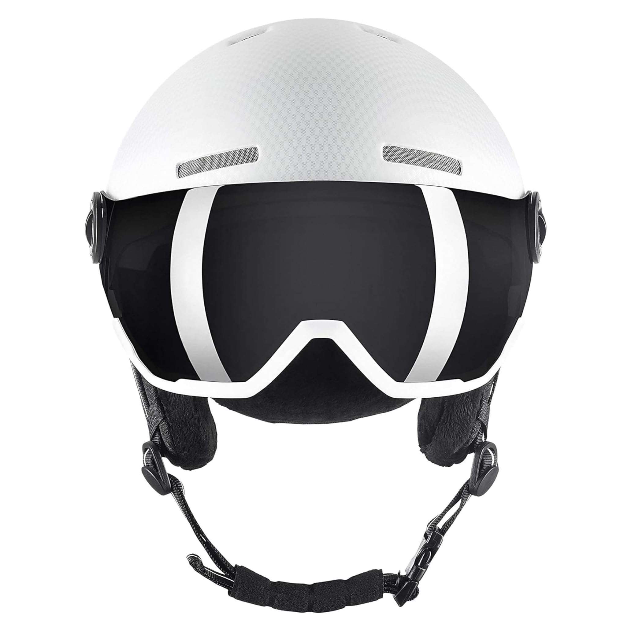 BLACK CREVICE Casco da sci Kaprun I Casco da sci con visiera stile pilota in diversi colori I Casco da sci uomo & donna I Casco da snowboard unisex I Casco da sci traspirante I Regolabile