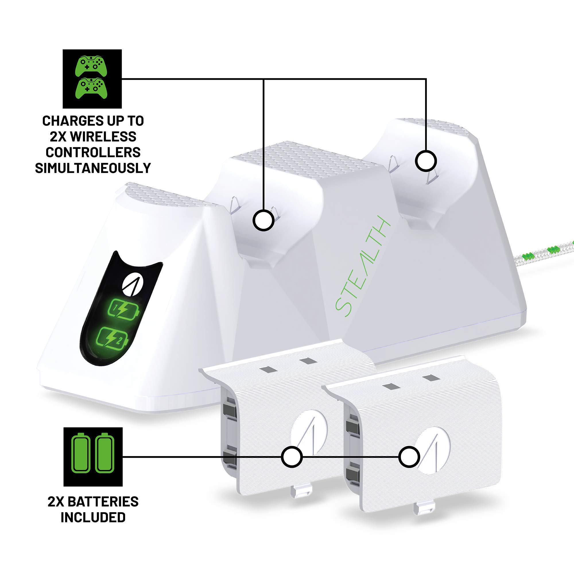 STEALTH SX-C100 X Dock di ricarica doppio per Xbox Serie X/S - Bianco