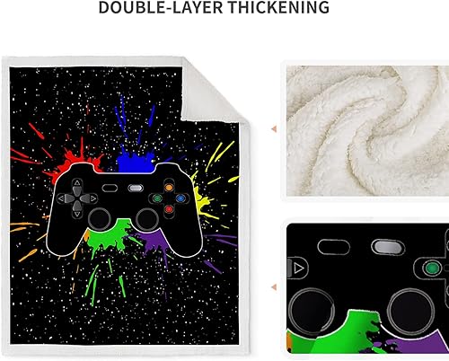 Miniatura 3 de Jekeno Manta con estampado de consola de videojuegos, regalos para los amantes de los videojuegos, hombres, niños, niñas, hija, hijo, regalo de