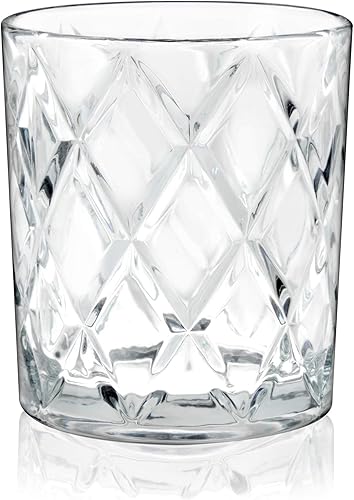 Miniatura 8 de True Vasos de whisky de cristal de diamante, cristal transparente de alta calidad, llamativos vasos de cóctel Lowball, juego de regalo de vidrio